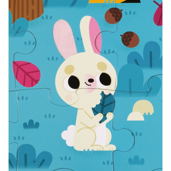 Puzzle enfant tactile les animaux de la forêt 20 pièces Janod