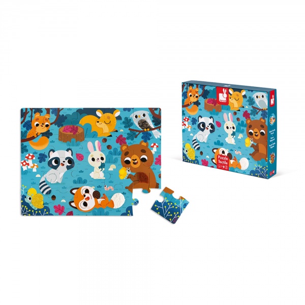 Puzzle enfant tactile les animaux de la forêt 20 pièces Janod