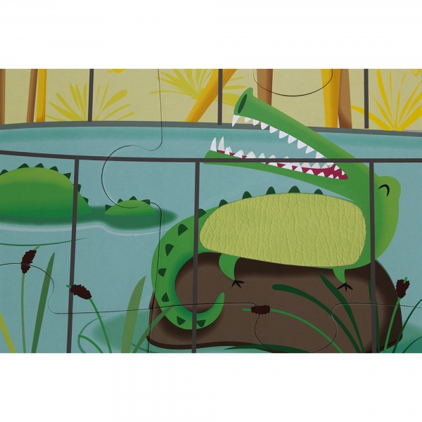 Puzzle enfant tactile journée au zoo 20 pièces Janod