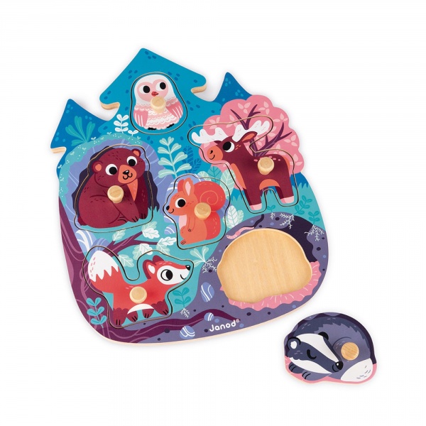 Puzzle en bois aquarium 6 pièces Janod