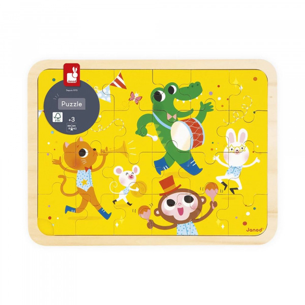 Puzzle en bois 24 pièces c'est la fête Janod