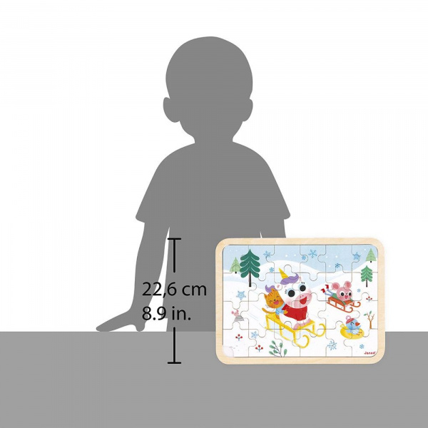 Puzzle en bois 24 pièces c'est la fête Janod