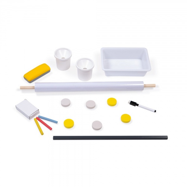 Tableau réglable 2 en 1 gris et jaune Janod