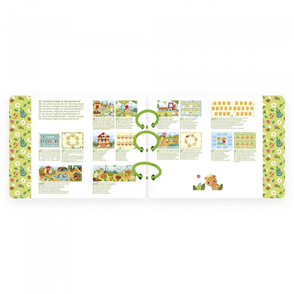 Livre d'activités pour enfant busy book ferme Janod