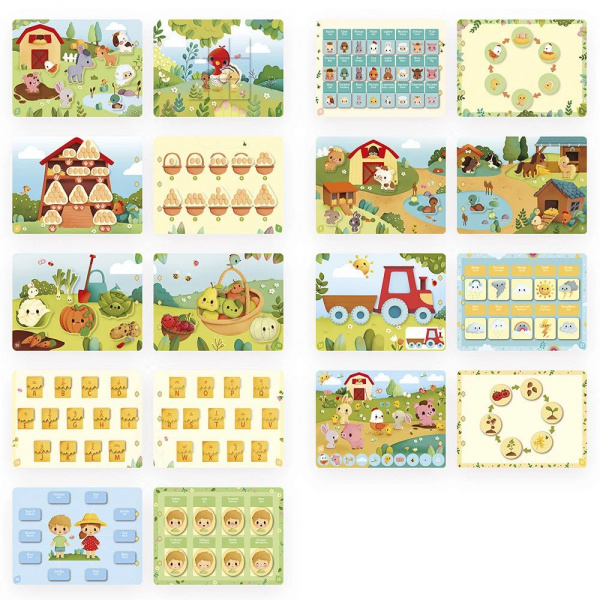 Livre d'activités pour enfant busy book ferme Janod