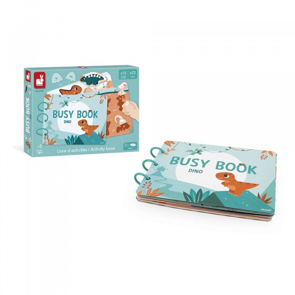 Livre d'activités pour enfant busy book dinosaures Janod