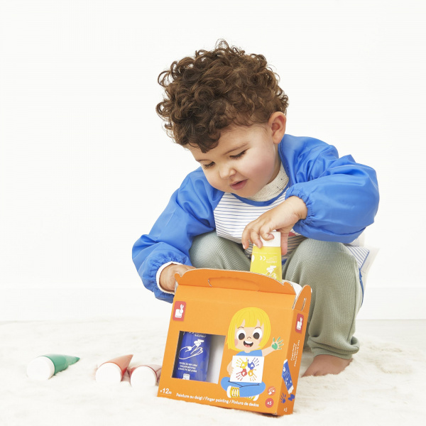 Lot de 5 tubes de peinture à doigt Janod