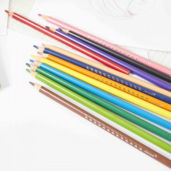 Set de 12 crayons de couleurs Janod