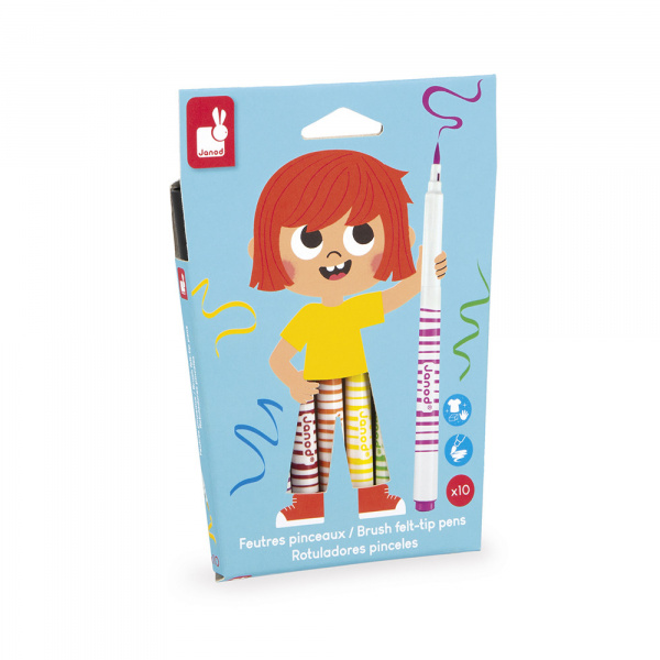 Set de 10 feutres pinceaux Janod