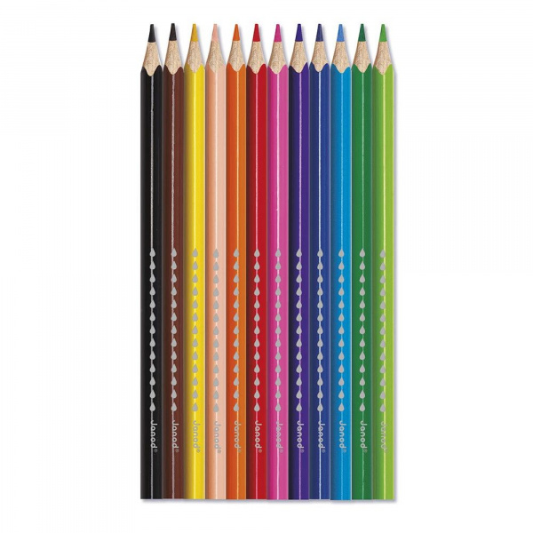 Set de 12 crayons de couleurs aquarellables Janod