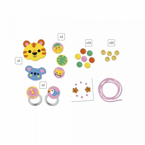 Boîte de 4 bijoux en bois à créer secret jungle Janod