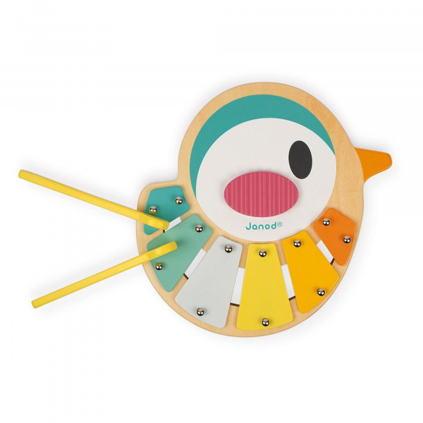 Xylophone pour enfant en forme d'oiseau Janod