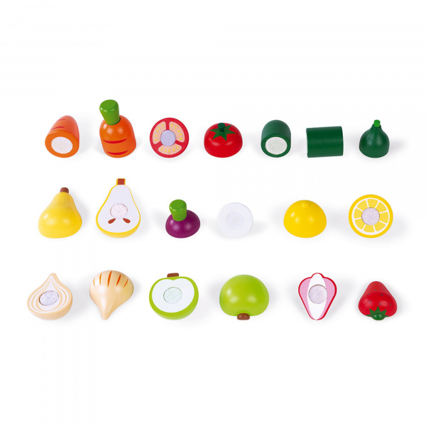 Set xxl de fruits & légumes à découper Janod