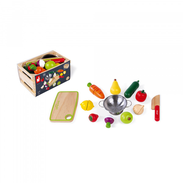 Set xxl de fruits & légumes à découper Janod