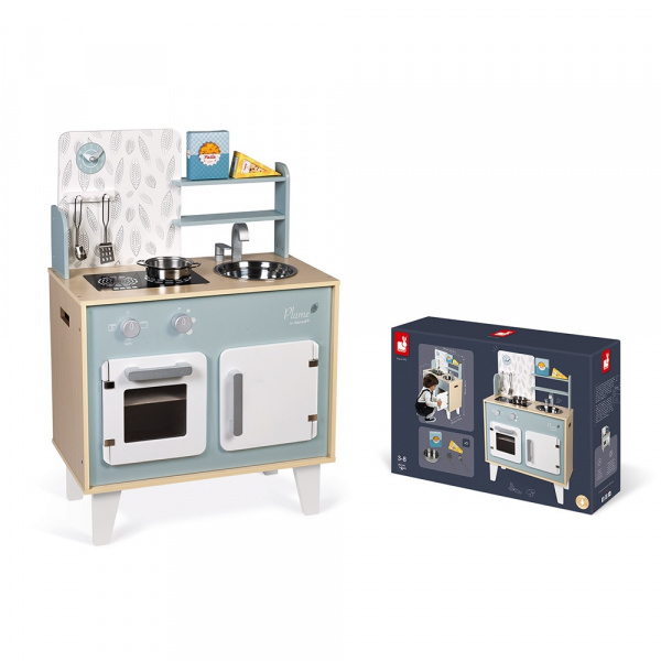 Cuisine enfant en bois macaron rose Janod