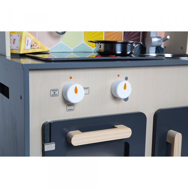 Grande cuisine enfant en bois mozaïc Janod