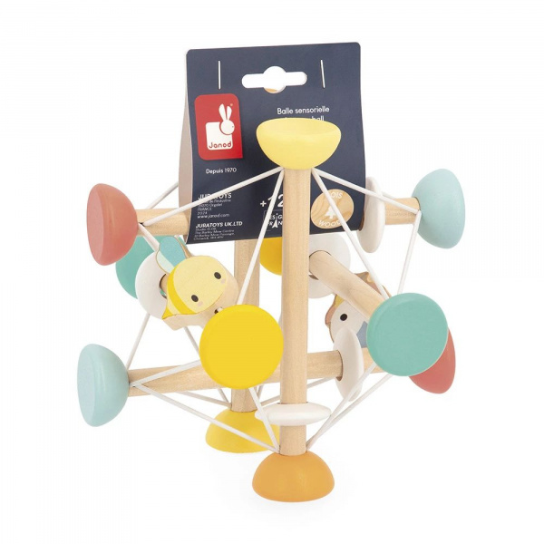 Balle sensorielle en bois enfant pure Janod