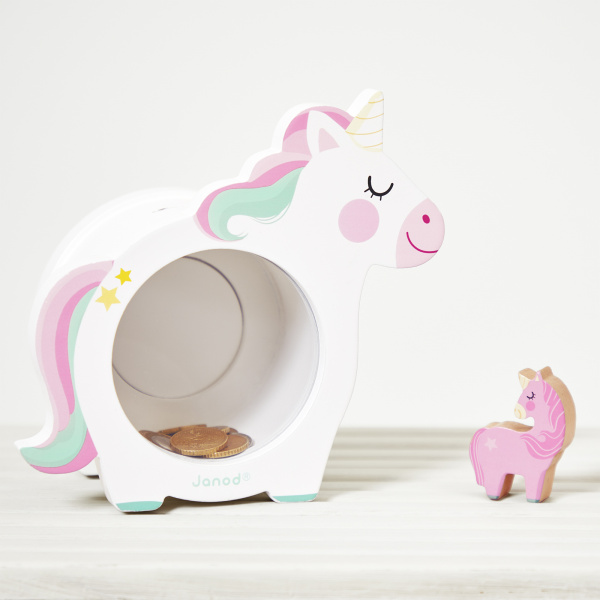 Tirelire pour enfant licorne Janod