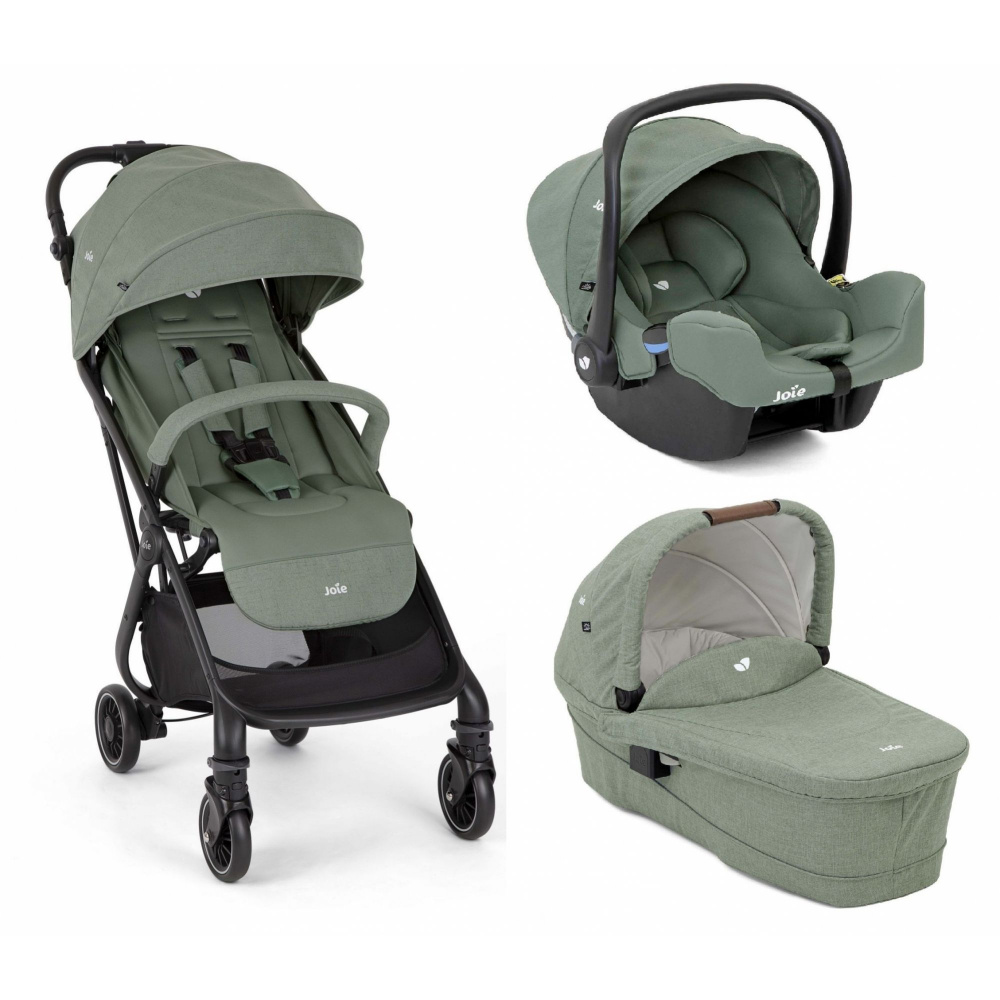 Poussette trio tourist laurel + siège auto i-snug 2 laurel + nacelle ramble  xl laurel de Joie sur allobébé