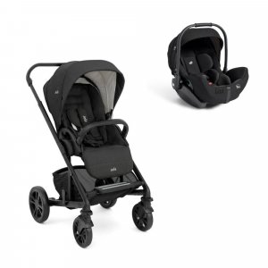 Poussette duo chrome shale + siège auto i-level pro eclipse noir Joie