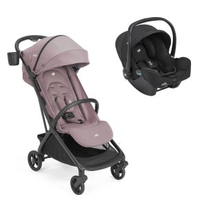Poussette duo porto elderberry + siège auto i-snug 2 raven Joie
