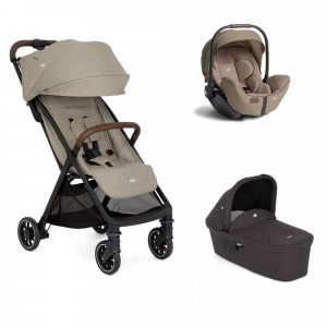 Poussette trio pact pro oak beige + siège auto i-level pro sanstone + nacelle ramble shale noir Joie