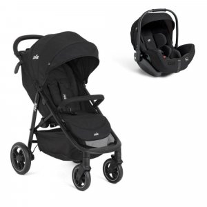 Poussette duo litetrax shale + siège auto i-level pro eclipse noir Joie