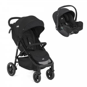 Poussette duo litetrax shale + siège auto i-snug 2 raven Joie