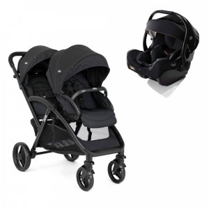 Poussette duo evalite double shale + siège auto i-jemini eclipse noir Joie
