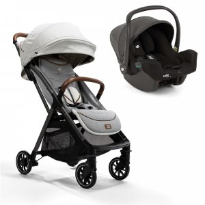 Poussette duo parcel signature oyster + siège auto i-snug 2 shale Joie