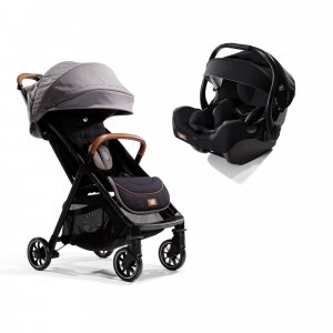 Poussette duo parcel signature carbon gris + siège auto i-jemini eclipse noir Joie