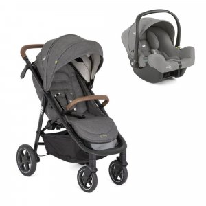 Poussette duo mytrax pro shell gray + siège auto i-snug 2 pebble gris Joie