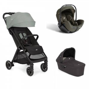 Poussette trio pact pro abyss vert + siège auto i-level pro evergreen + nacelle ramble shale noir Joie