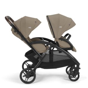 Poussette duo evalite double cashew + siège auto i-starter sandstone Joie