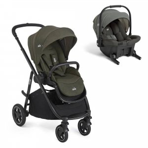 Poussette duo versatrax fern + siège auto sprint evergreen Joie
