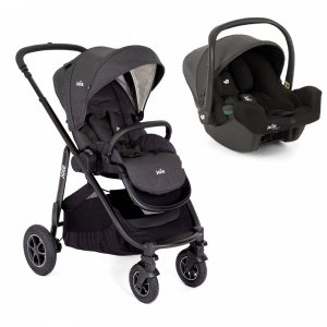 Poussette duo versatrax + siège auto i-snug 2 shale noir Joie