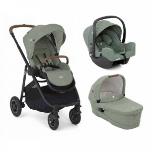 Poussette trio versatrax + siège auto i-snug 2 + nacelle ramble xl laurel vert Joie