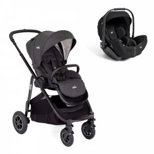 Poussette duo versatrax shale + siège auto i-level pro eclipse noir Joie