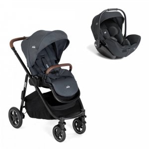 Poussette duo versatrax + siège auto i-level pro Joie