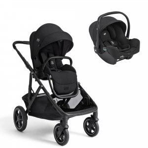 Poussette duo versiti eclipse + siège auto i-snug 2 raven Joie