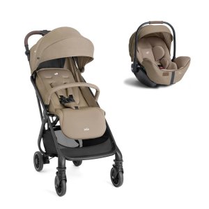Poussette duo tourist toffee + siège auto i-level pro sandstone Joie