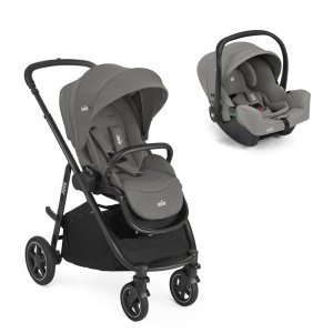Poussette duo versatrax + siège auto i-snug 2 quartz Joie