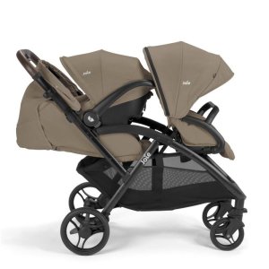 Poussette duo evalite double cashew + siège auto i-gemm 3 raven Joie