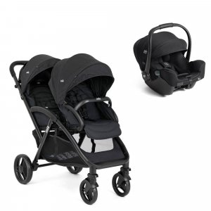 Poussette duo evalite double shale + siège auto i-starter eclipse Joie