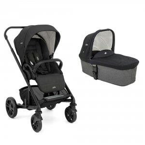 Poussette duo chrome + nacelle chrome shale noir Joie