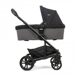 Poussette duo chrome + nacelle chrome shale noir Joie