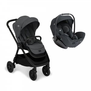 Poussette duo finiti + siège auto i-level pro ebony gris Joie