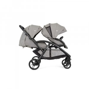 Poussette duo evalite double + siège auto i-snug 2 pebble gris Joie