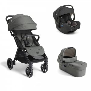 Poussette trio parcel lx signature evergreen vert + siège auto i-gemm 3 shale noir + nacelle ramble xl evergreen Joie