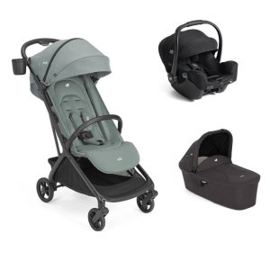 Poussette trio porto sky + siège auto i-starter eclipse + nacelle ramble shale Joie